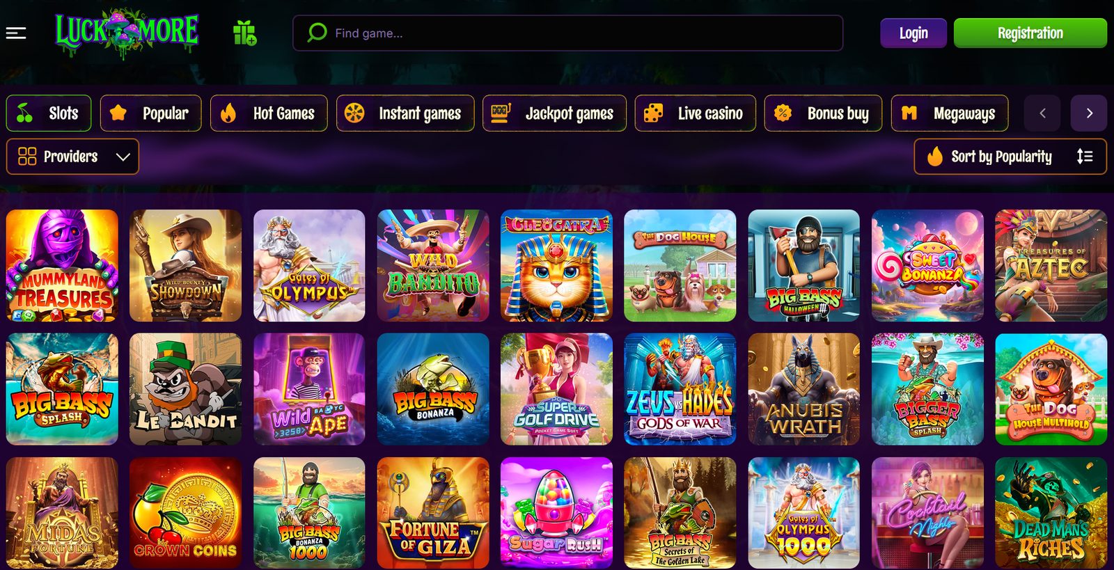 Luck More official site — lobby login and registration